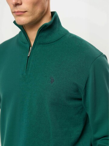 U.S. POLO ASSN. Sweater ' UMBrison ' in Green