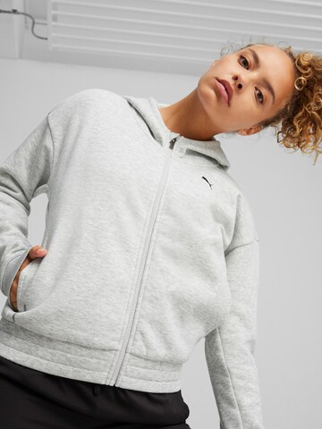 PUMA Athletic Zip-Up Hoodie in Grey