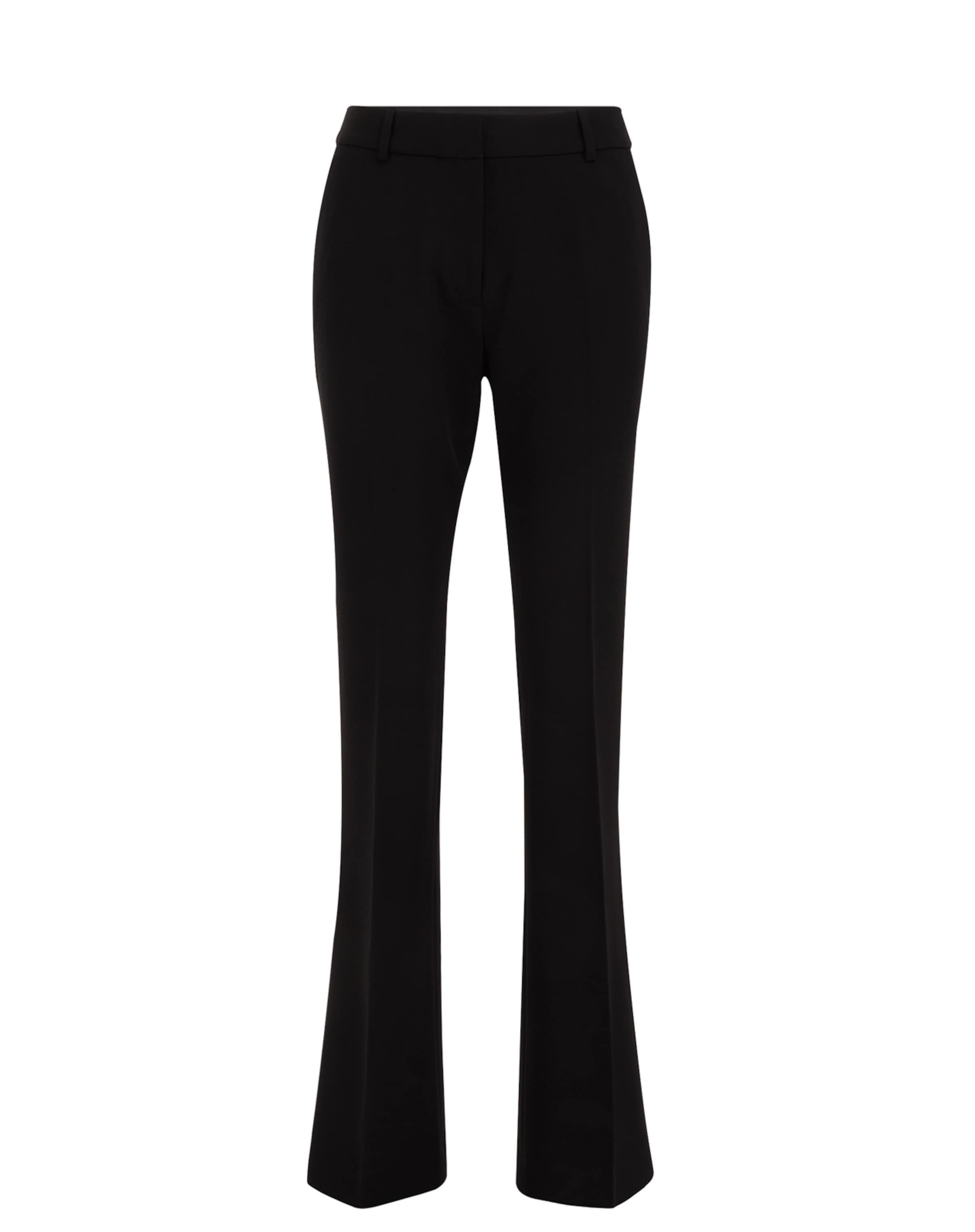 WE Fashion Rozšírený strih Nohavice s pukmi - Čierna: predná strana