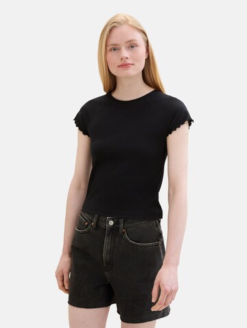 TOM TAILOR DENIM T-Shirt in Schwarz