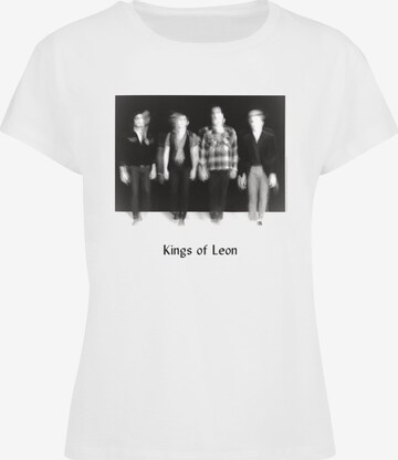 Merchcode T-Shirt 'Kings Of Leon - Standing Blur' in Weiß: predná strana
