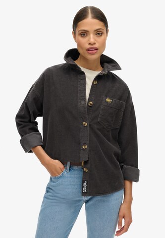 Superdry Blouse in Zwart: voorkant