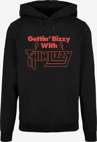 Merchcode Sweatshirt 'Thin Lizzy - Gettin Bizzy' in Zwart: voorkant
