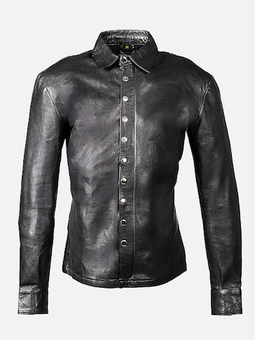 Be  Noble Regular fit Overhemd 'Lederhemd - Lederjacke Orlando' in Zwart