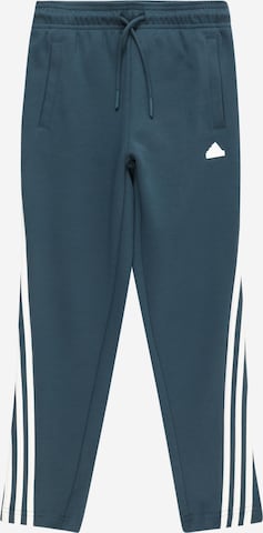 ADIDAS SPORTSWEAR Workout Pants 'Future Icons 3-Stripes -' in Blue: front
