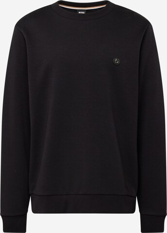 BOSSSweater majica 'Sharpe 01' - crna boja: prednji dio