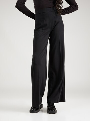 juoda Marks & Spencer Plačios klešnės Kelnės su kantu: priekis