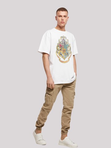 F4NT4STIC Shirt 'Harry Potter Distressed Hogwarts' in White