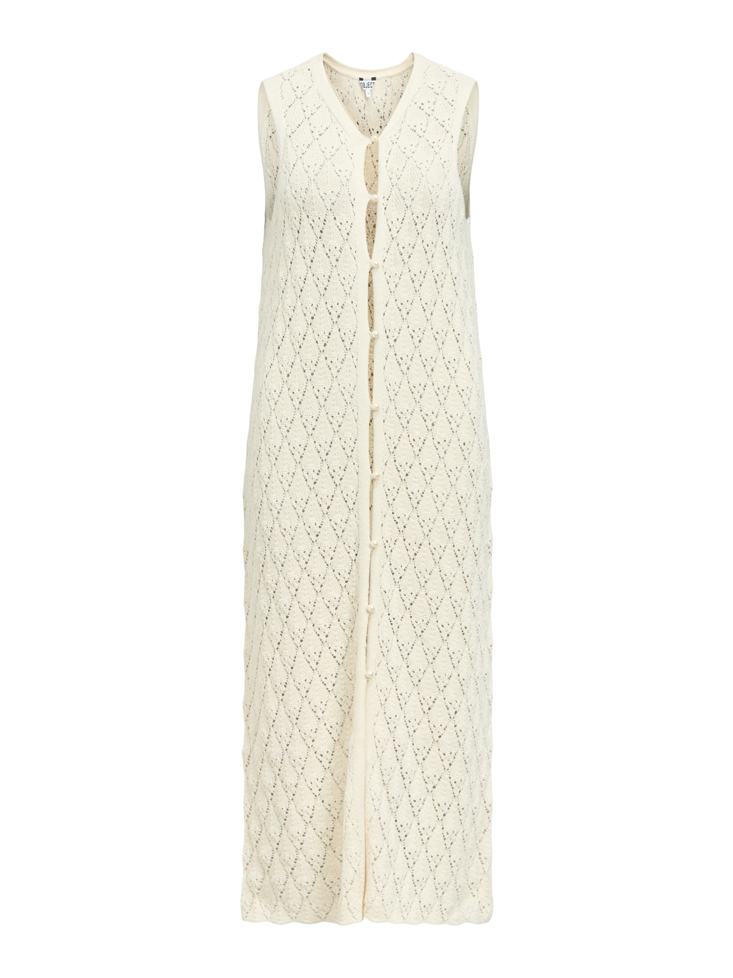 OBJECT Knitted Vest 'OBJKITTY' in Beige: front