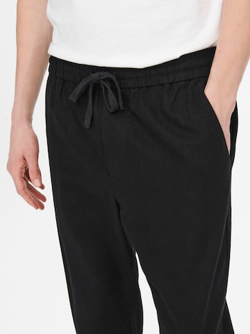 Only & Sons Loose fit Pants 'Linus' in Black