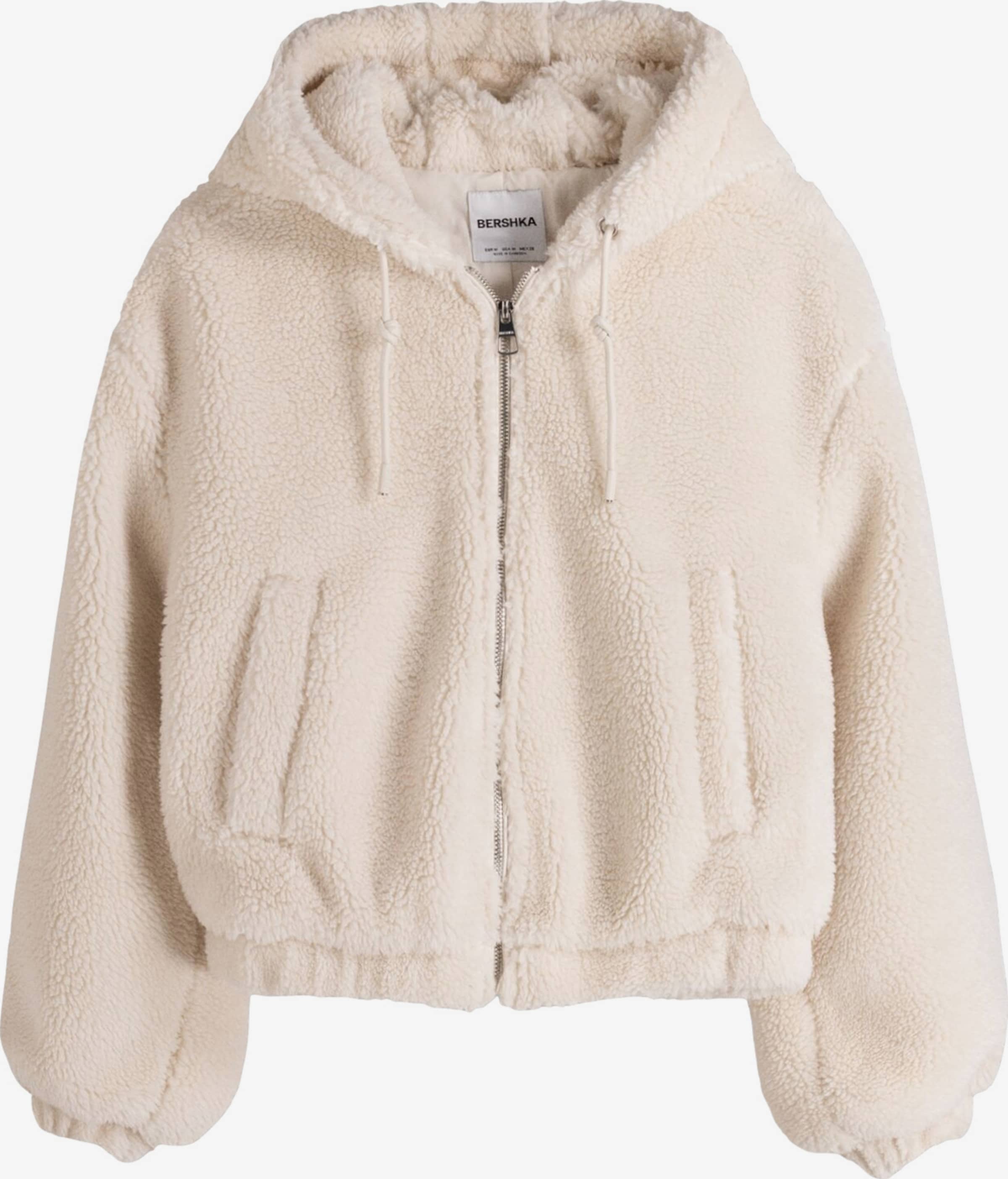 Teddy Jacket Bershka Bershka Between-Season Jacket In Wool