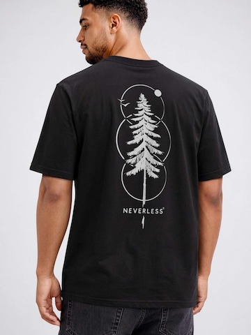 Neverless Shirt 'Outdoor Baum' in Black