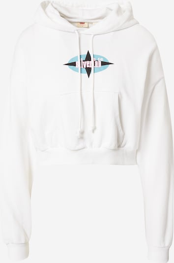 LEVI'S ® Sweat-shirt 'Graphic Laundry Hoodie' en bleu clair / rose clair / noir / blanc cassé, Vue avec produit