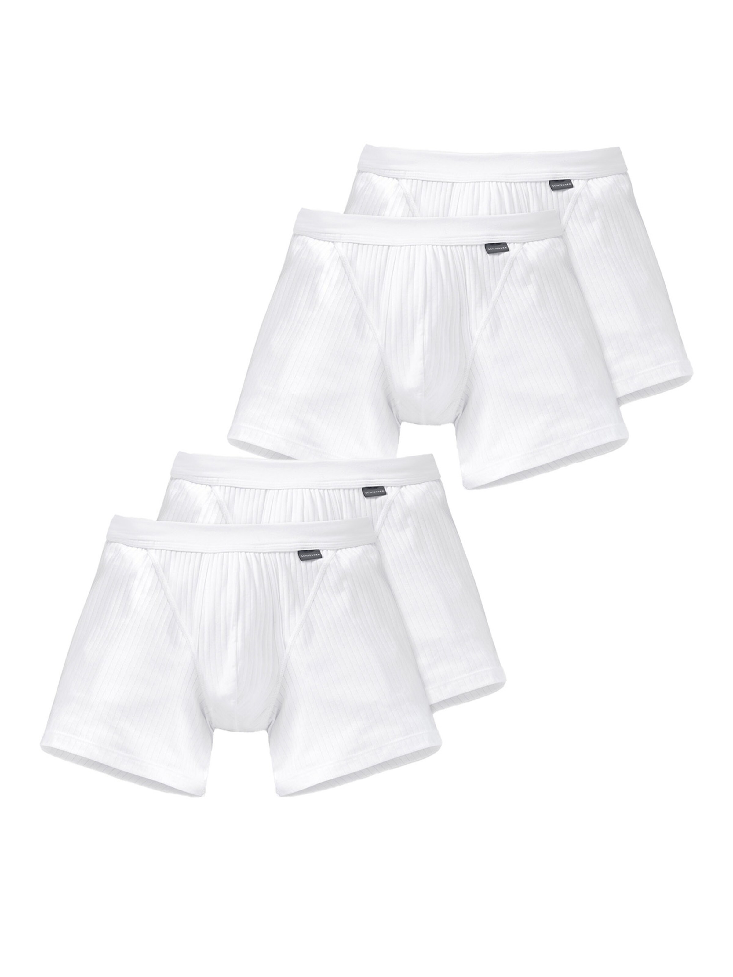 SCHIESSER Boxer shorts 'Authentic' in White: front