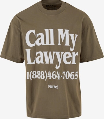 MARKET Shirt 'Call My Lawyer' in Green: front