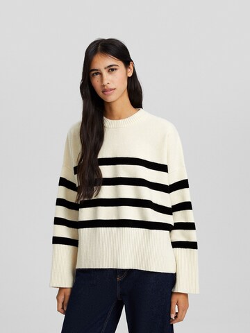 Bershka Pullover in Beige: predná strana