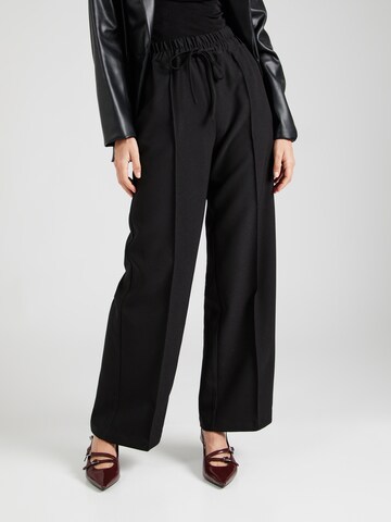 SOAKED IN LUXURY Wide Leg Hose 'Eureka' in Schwarz: Vorderseite