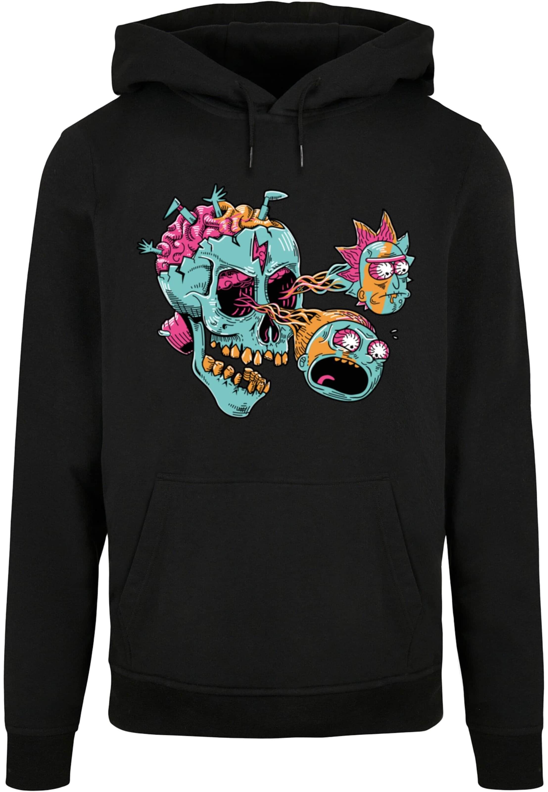 Sweat-shirt 'Rick And Morty - Eyeball Skull' ABSOLUTE CULT en noir : devant