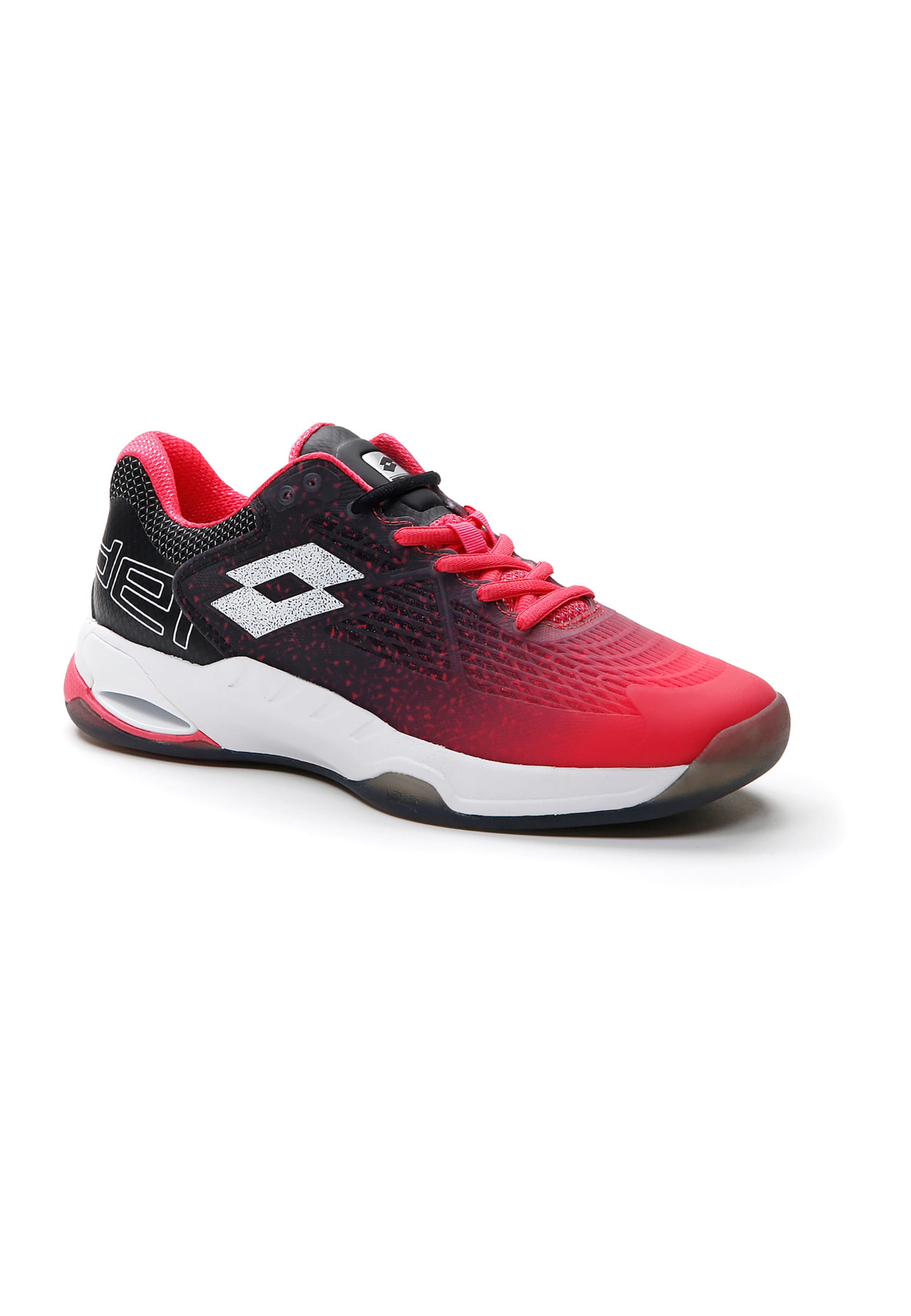 Baskets basses LOTTO en rouge : devant