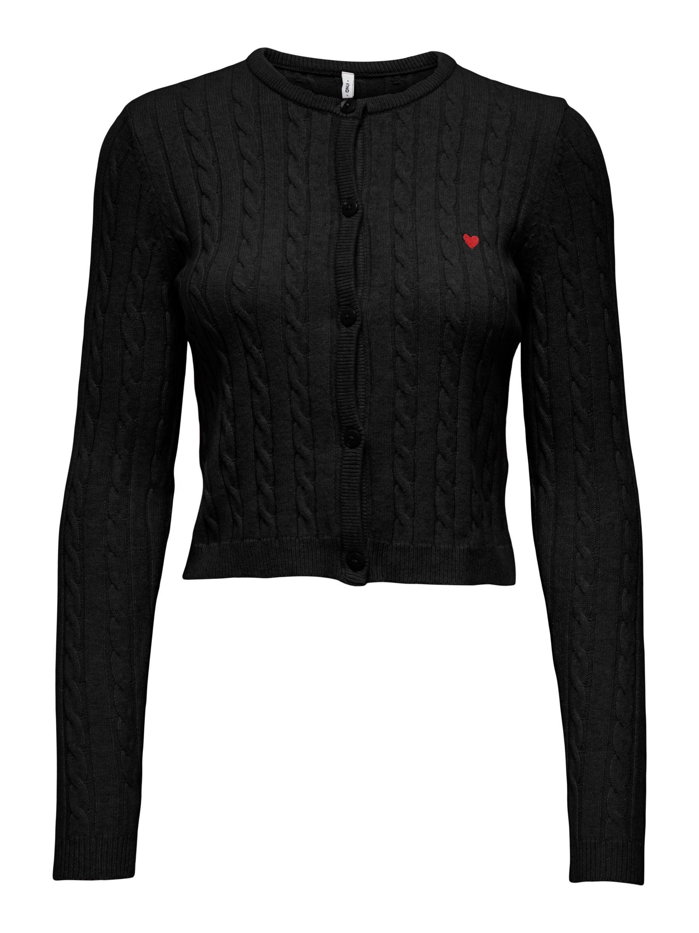 Cardigan 'ONLKATIA' ONLY en noir : devant