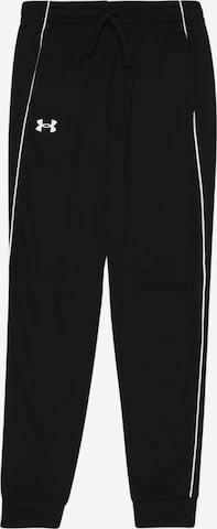 UNDER ARMOUR Workout Pants in Black: front