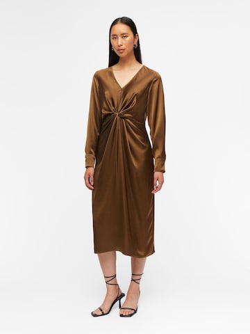 OBJECT - Vestido de gala en marrón