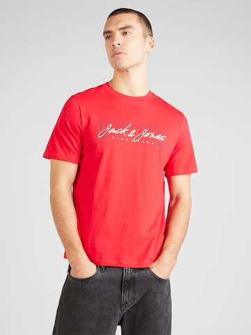 JACK & JONES Bluser & t-shirts 'ZURI' i rød: forside
