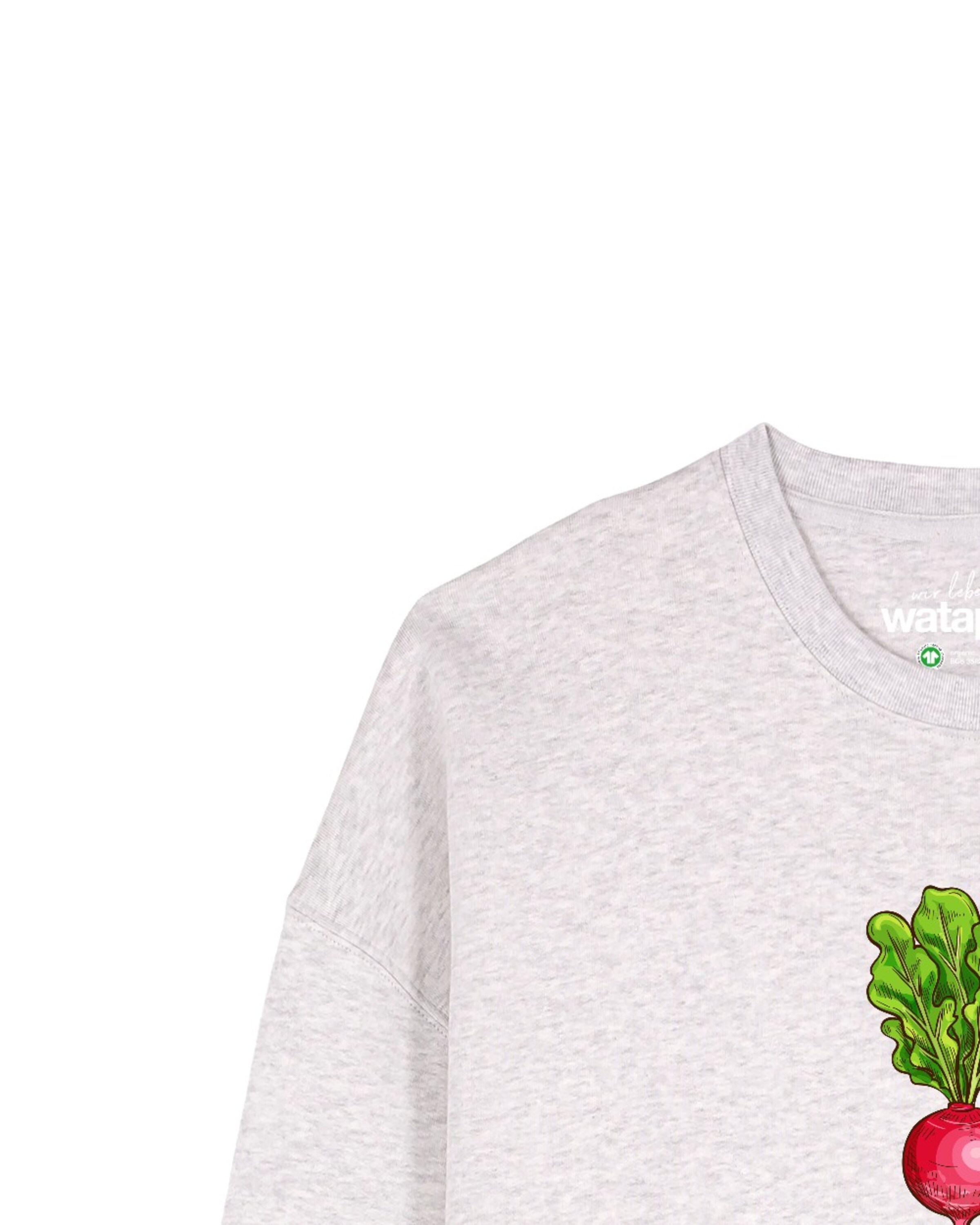 Watapparel Sweatshirt 'Radieschen ' in Grau