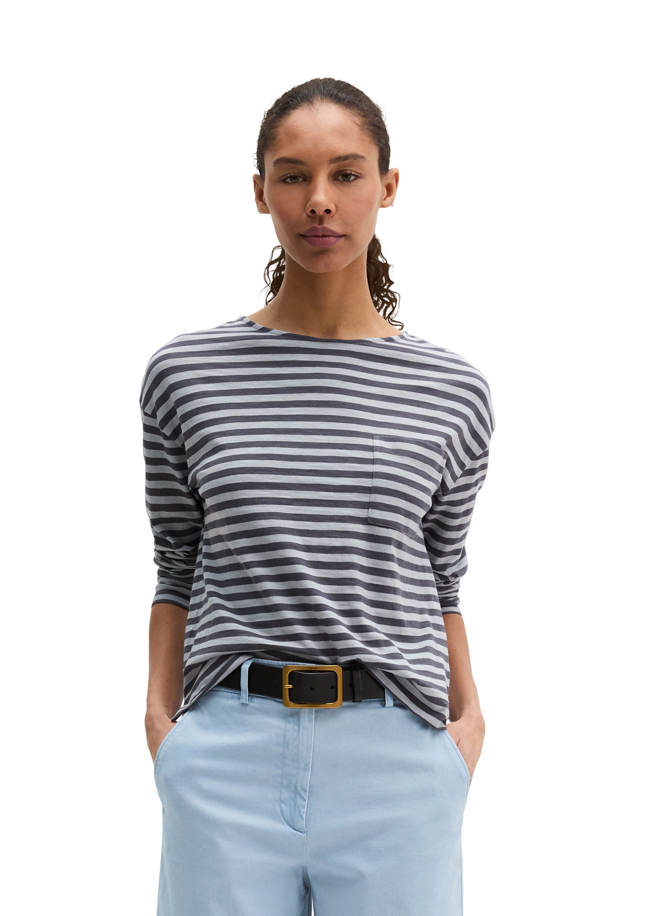 T-shirt Marc O'Polo en gris : devant