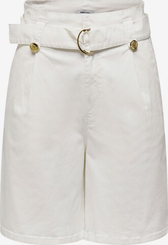 ONLY Pleat-Front Pants in White: front