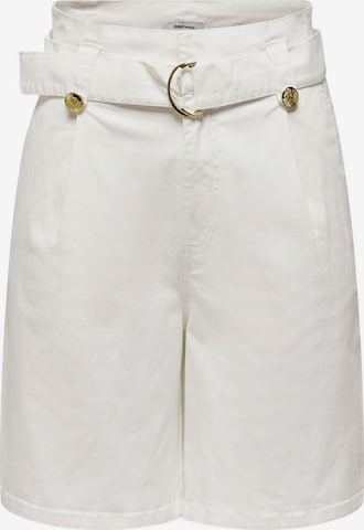 ONLY Regular Pleat-Front Pants in White: front