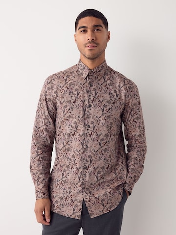 Coupe regular Chemise Next en marron : devant