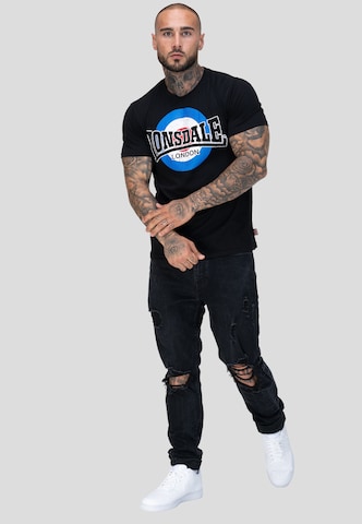 LONSDALE Majica 'Huyton' | črna barva