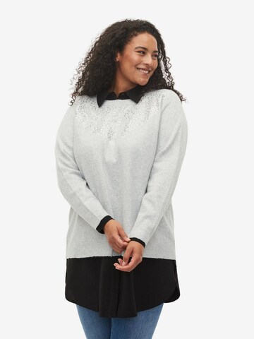 Zizzi Pullover i grå: forside