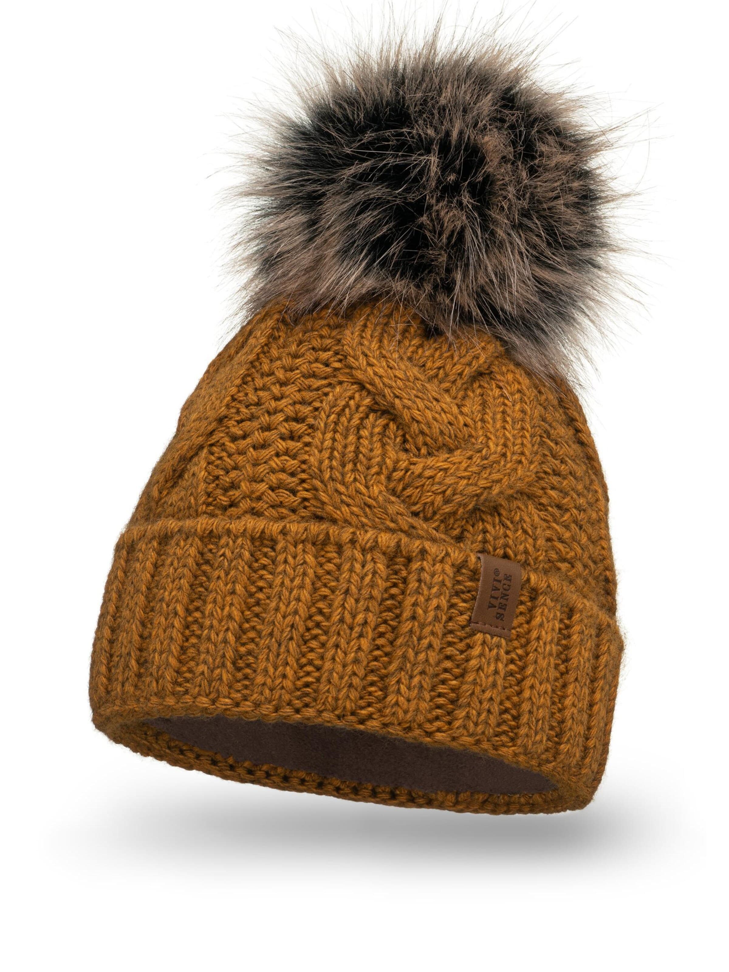 Vivisence Beanie '7014' in Yellow: front