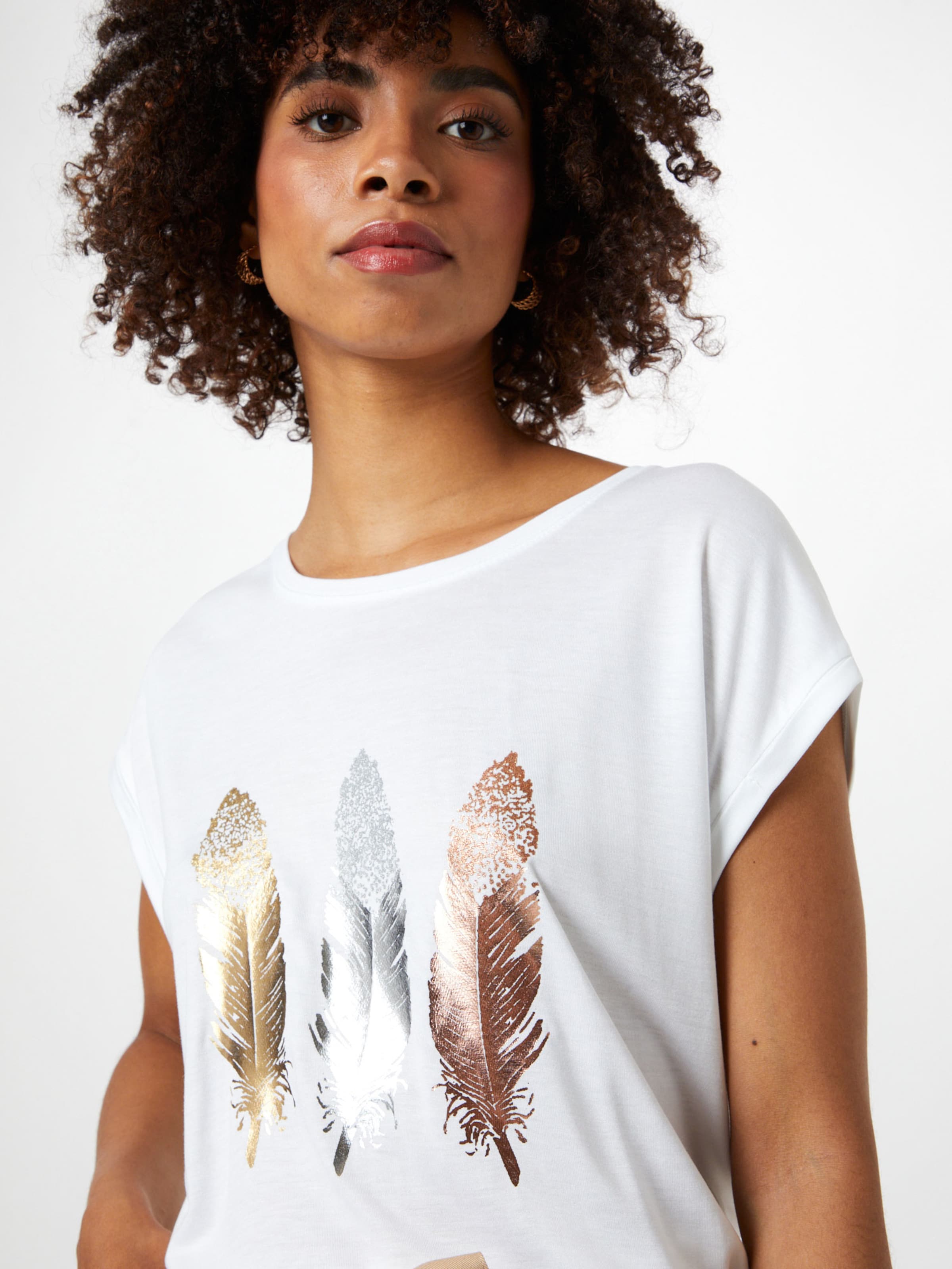 Femme T-shirt Carlene en Blanc 
