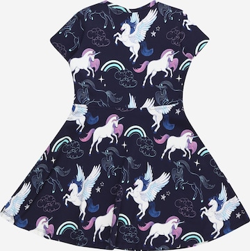 Walkiddy - Vestido 'Unicorns & Pegasuses' en azul