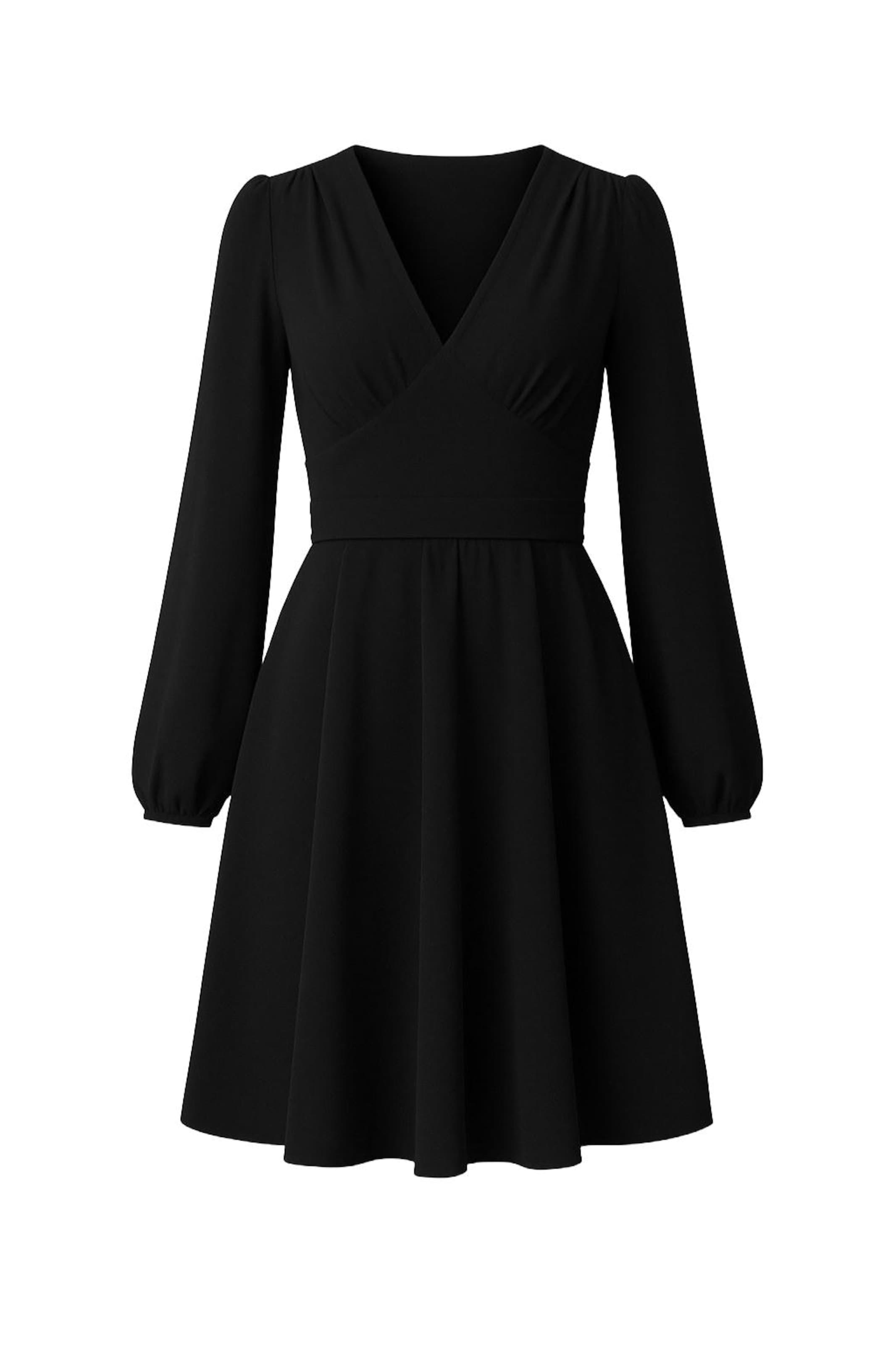Robe de cocktail WOMAN VISION en noir : devant
