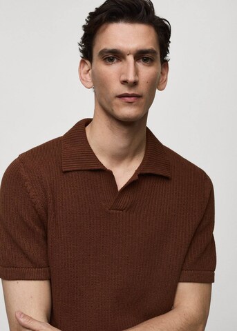 MANGO MAN Poloshirt 'Dafne' in Braun