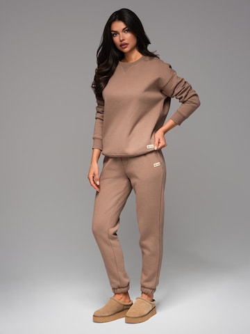 Tapered Pantaloni di Ombre in marrone