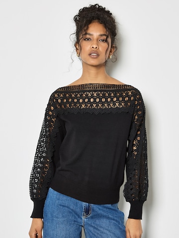 Apricot Sweater in Black: front
