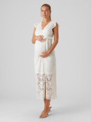 Robe 'Mivane' MAMALICIOUS en blanc : devant