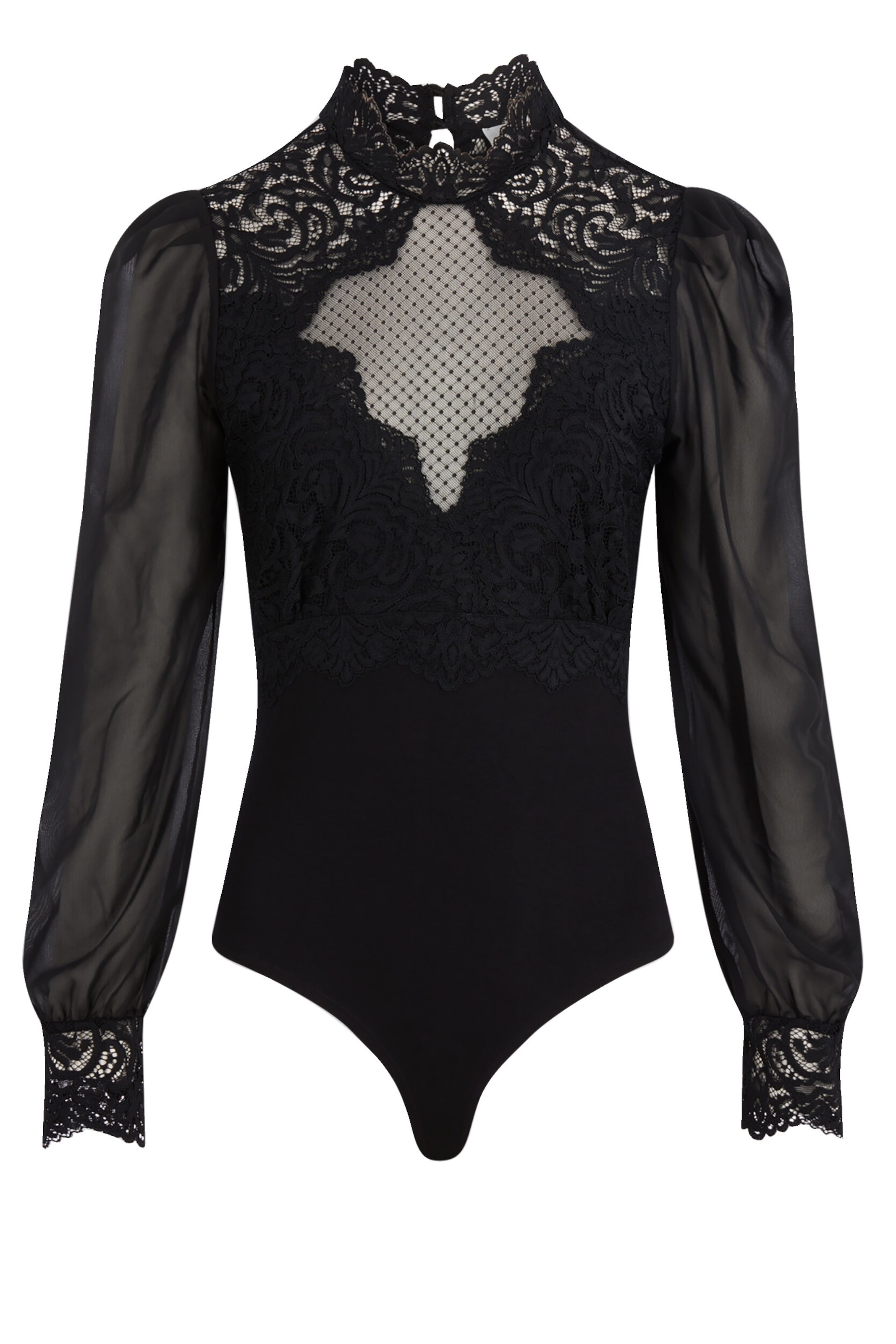 Morgan Blouse body 'Tribo' in Zwart: voorkant