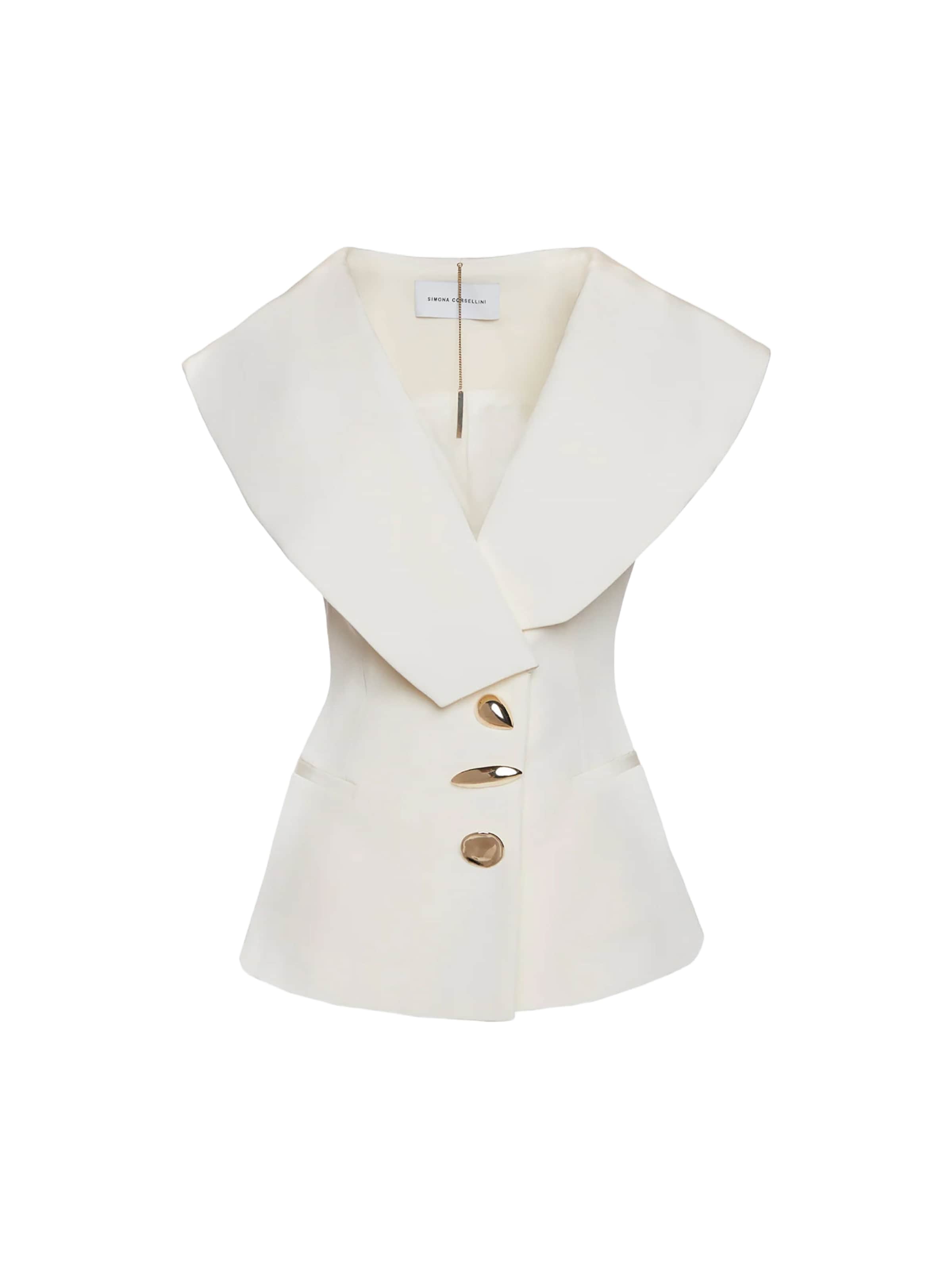 Blazer SPACE SIMONA CORSELLINI en beige : devant