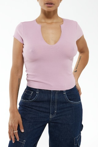 BDG Urban Outfitters Shirt 'Nola Notch' in Pink: predná strana