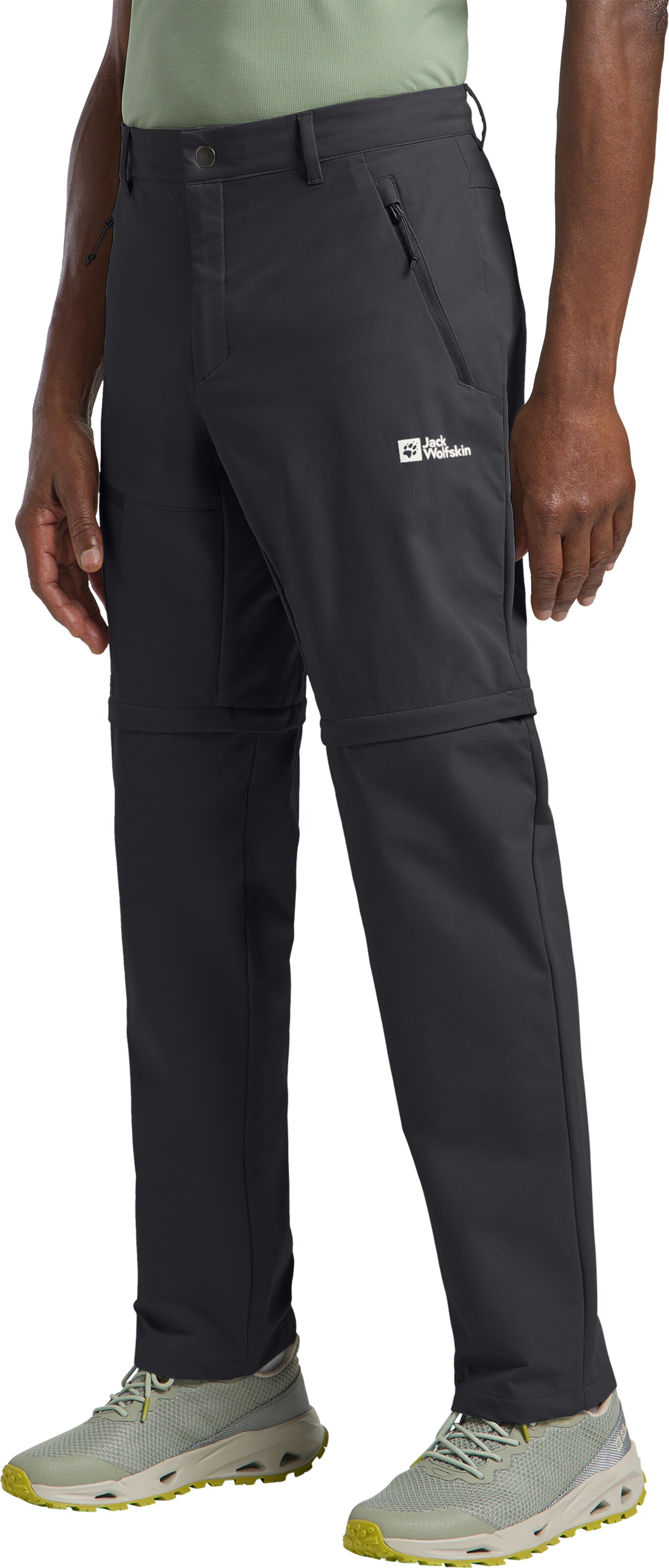 JACK WOLFSKIN Regular Outdoor Pants in Grey: front