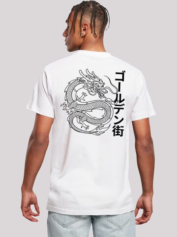 T-Shirt 'Drache Golden Gai' F4NT4STIC en blanc : devant