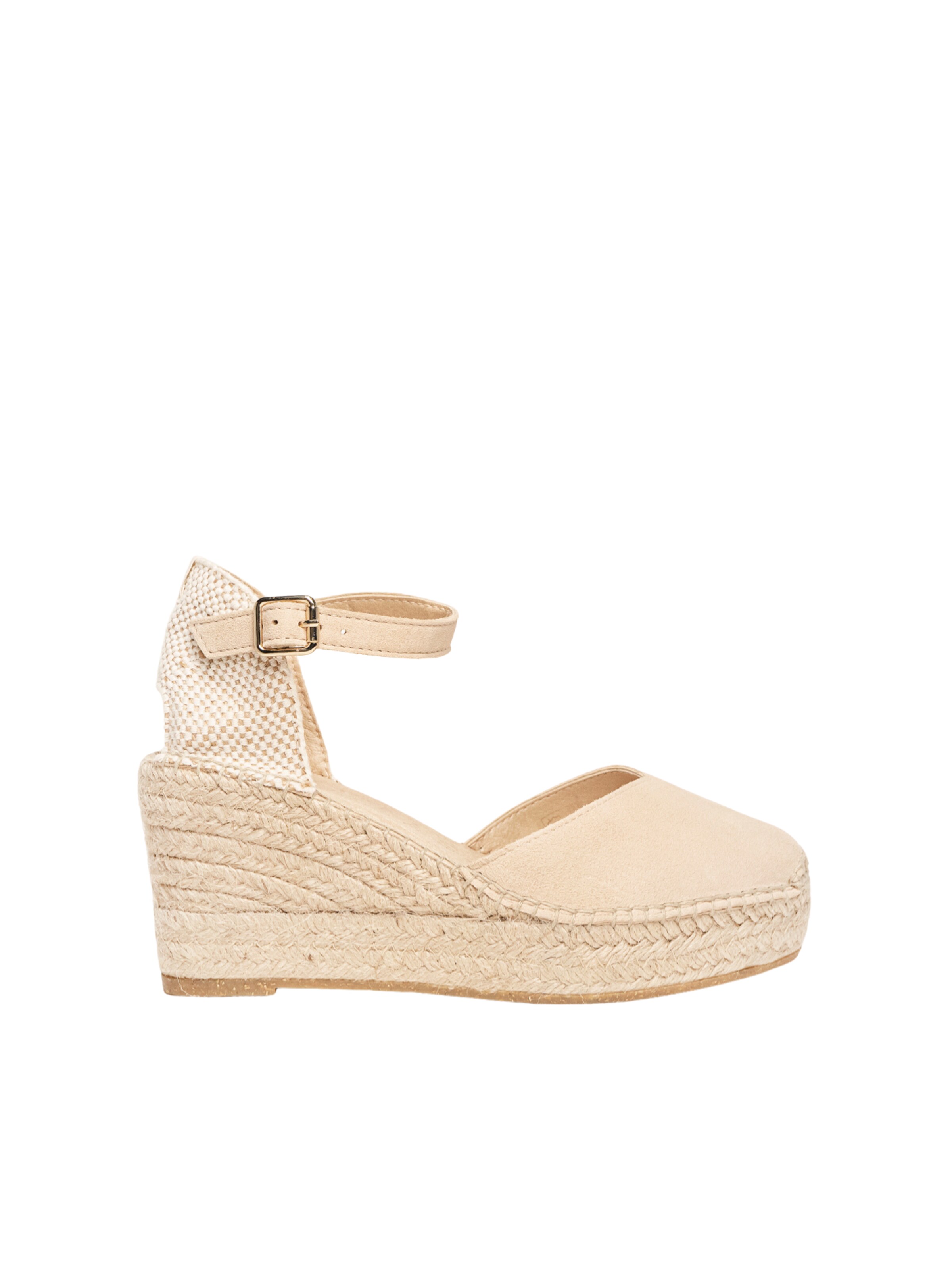 Alhamas - Sandalias 'Alpargata Cuña 8 cm' en beige: frente