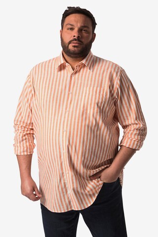 Boston Park Regular fit Button Up Shirt in Orange: front