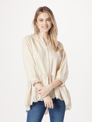 LA STRADA UNICA Blouse 'BOHEME' in Beige: voorkant